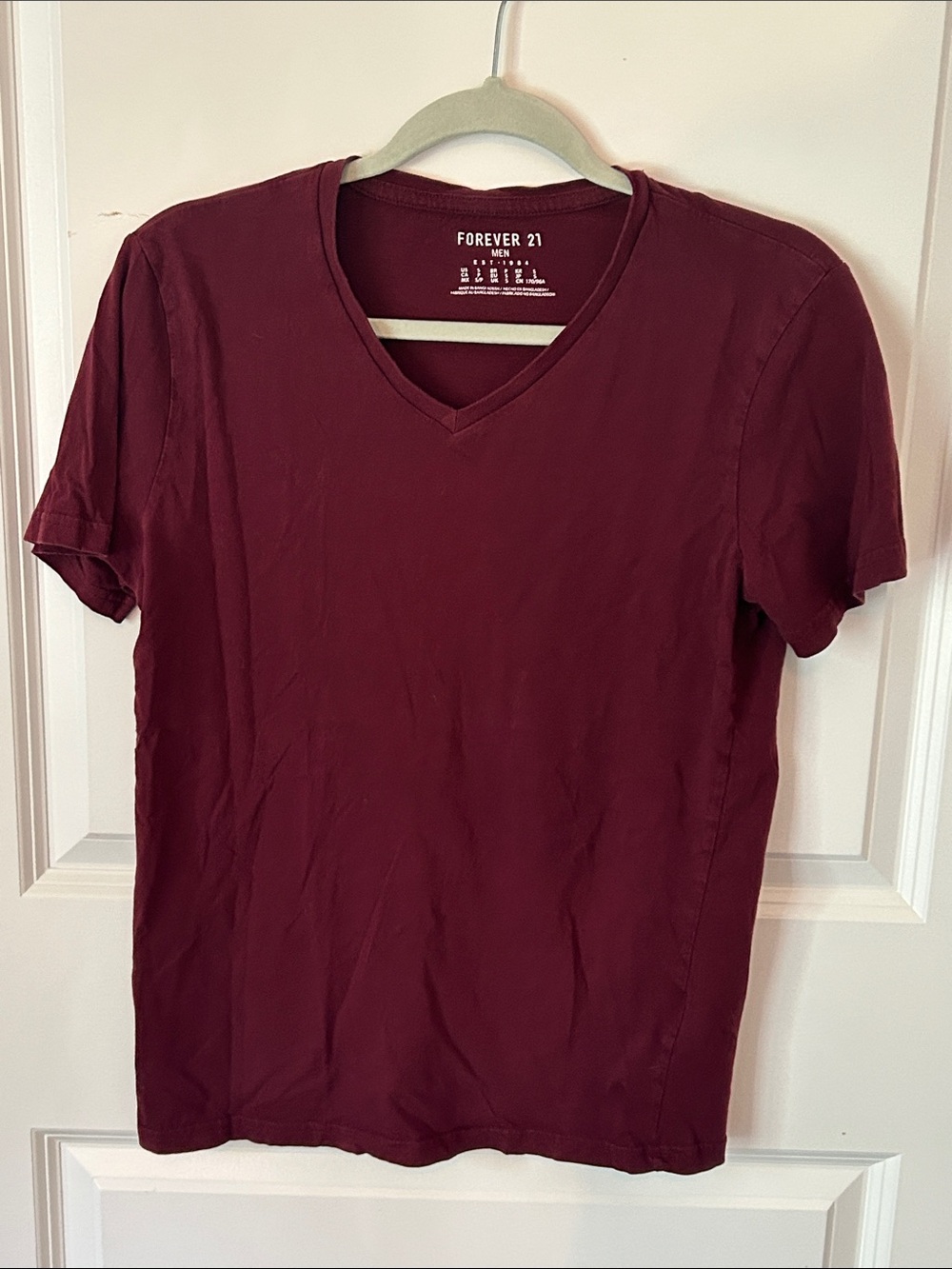 Forever 21 Women’s V-Neck Tee - Burgundy